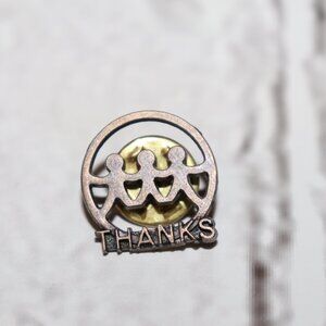 🤎✨ Vintage Bronze “THANKS” Lapel Pin · .75" · Unity Design